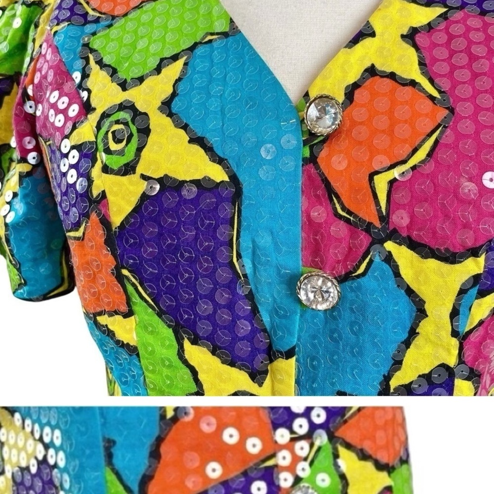 Colorful Sequin Women's Tunic Top